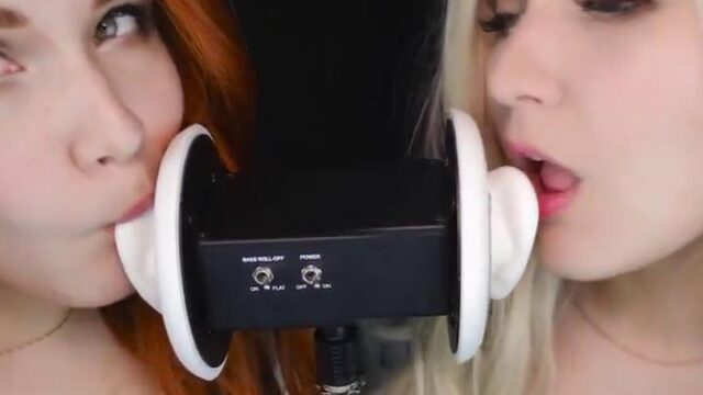 ASMR KittyKlaw Twins Ear licking Patreon Video